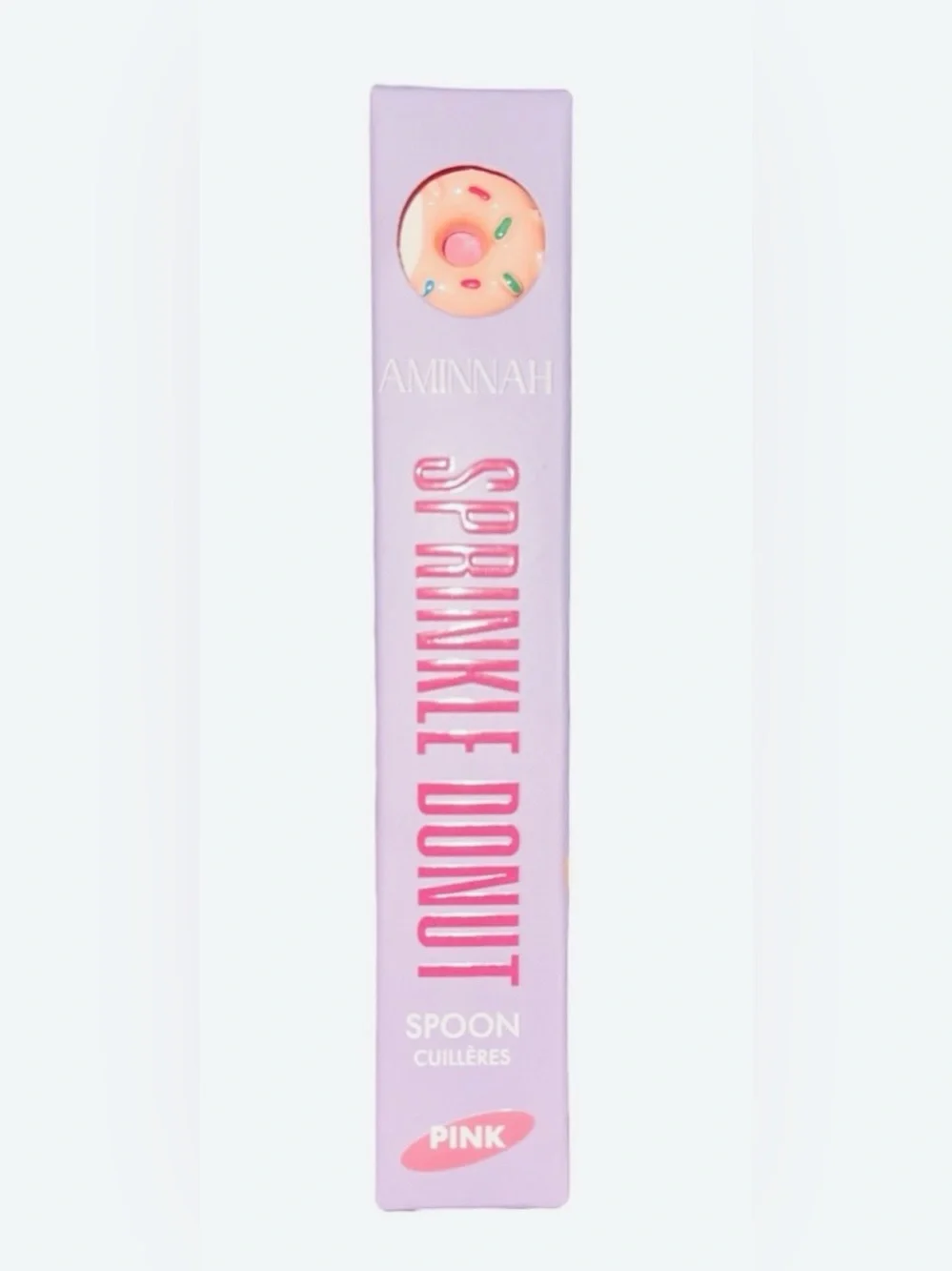 AMINNAH Sprinkle Donut Spoon for Skincare- Light Pink